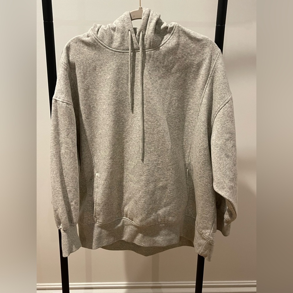 Light Gray Hoodie with Drawstrings